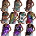 thumbnail image 5 of Graphic Tank Tops for Women, KZKR Sleeveless Butterflies Print Shirts Summer Vintage Aztec Ethnic Tank Tops for Women, 5 of 5