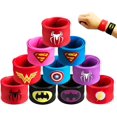 thumbnail image 1 of 10 Uds. Bandas Slap de superhéroes para niños, pulsera de silicona Los vengadores de Marvel Slap pulseras bandas bolsa de fiesta rellenos para cumpleaños, 1 of 1