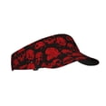 thumbnail image 1 of Balery Red Skulls Gorra deportiva con visera ajustable para mujer y hombre (talla única), 1 of 7