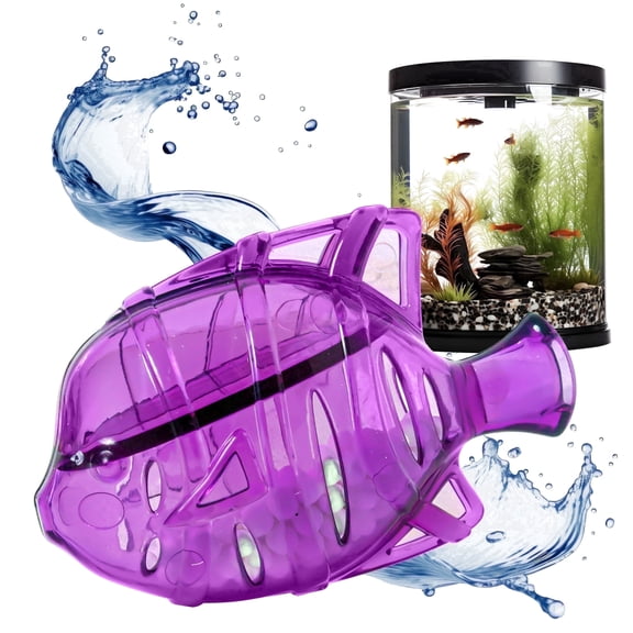 Tank Pals Clarence the Clarifier Fish Aquarium Water Treatment, Purple