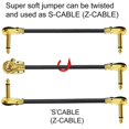 thumbnail image 4 of Cable de Conexión para Guitarra, Cables de Conexión para Pedal de Efecto, Diseño de Panqueque de Perfil Bajo de ángulo Recto de 1/4 Pulgadas para Pedales de Efectos, Paquete de 6, 4 of 5