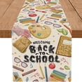thumbnail image 4 of Artistic Book Table Runner, Elegant Book Table Cloth, Watercolor Book Print Decorative Table Runner For Dining Room Classroom Home Party Layout, 4 of 9