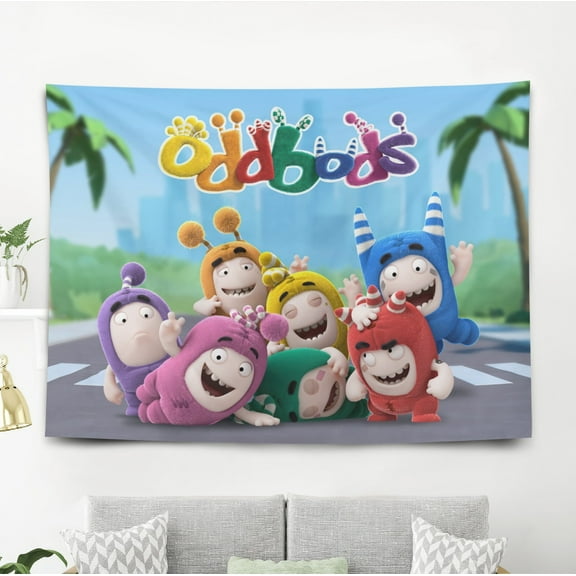 Oddbods Banner Tapestry Backdrop Party Supplies Wall Decor Birthday Gift