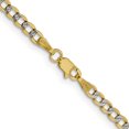 thumbnail image 4 of 14k Yellow Gold 24 Inch 3.4mm Curb Chain Necklace Pendant Charm Fancy, 4 of 9