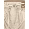 thumbnail image 5 of Gomelly Women Linen Shorts Summer Casual Cargo Solid Ladies Plus Size Home Bottoms Short Pants Khaki M, 5 of 7