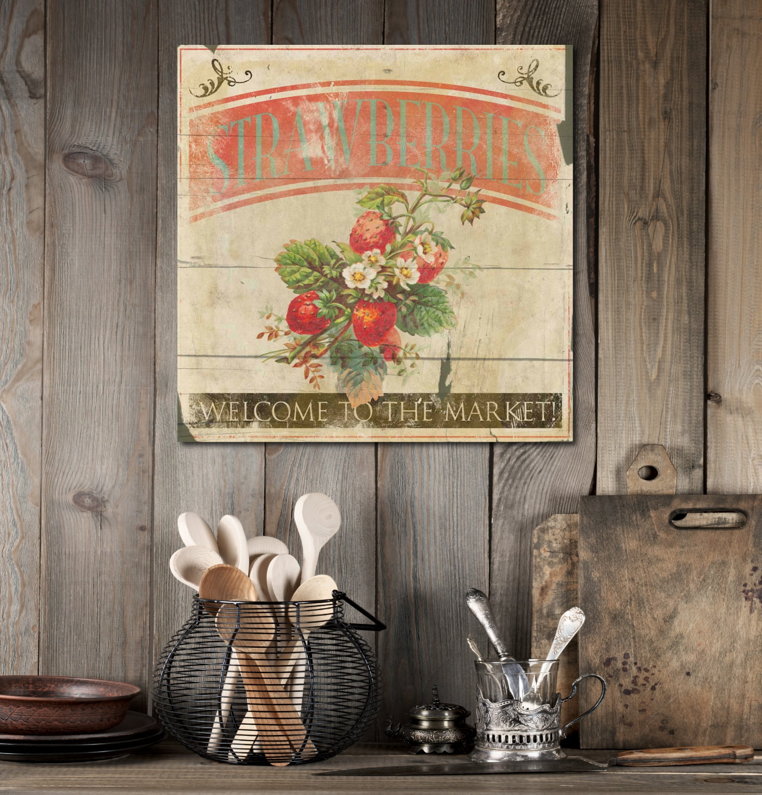 Strawberries Gallery-Wrapped Canvas Wall Art, 16x16