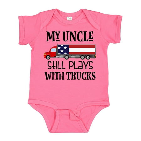 

Inktastic My Uncle Still Plays with Trucks Gift Baby Boy or Baby Girl Bodysuit