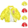 thumbnail image 4 of Odeerbi Teen Girls Winter Coat Cartoon Printed Hooded Jacket Warm Overcoat Spring Jacket Cardigan Ruffled Round Neck Outerwear Red, 4 of 4