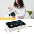 thumbnail image 5 of Constellation Jewelry Display Earring Holder Jewelry Box, PU Leather Organizer with Removable Compartment, Portable, 5 of 6