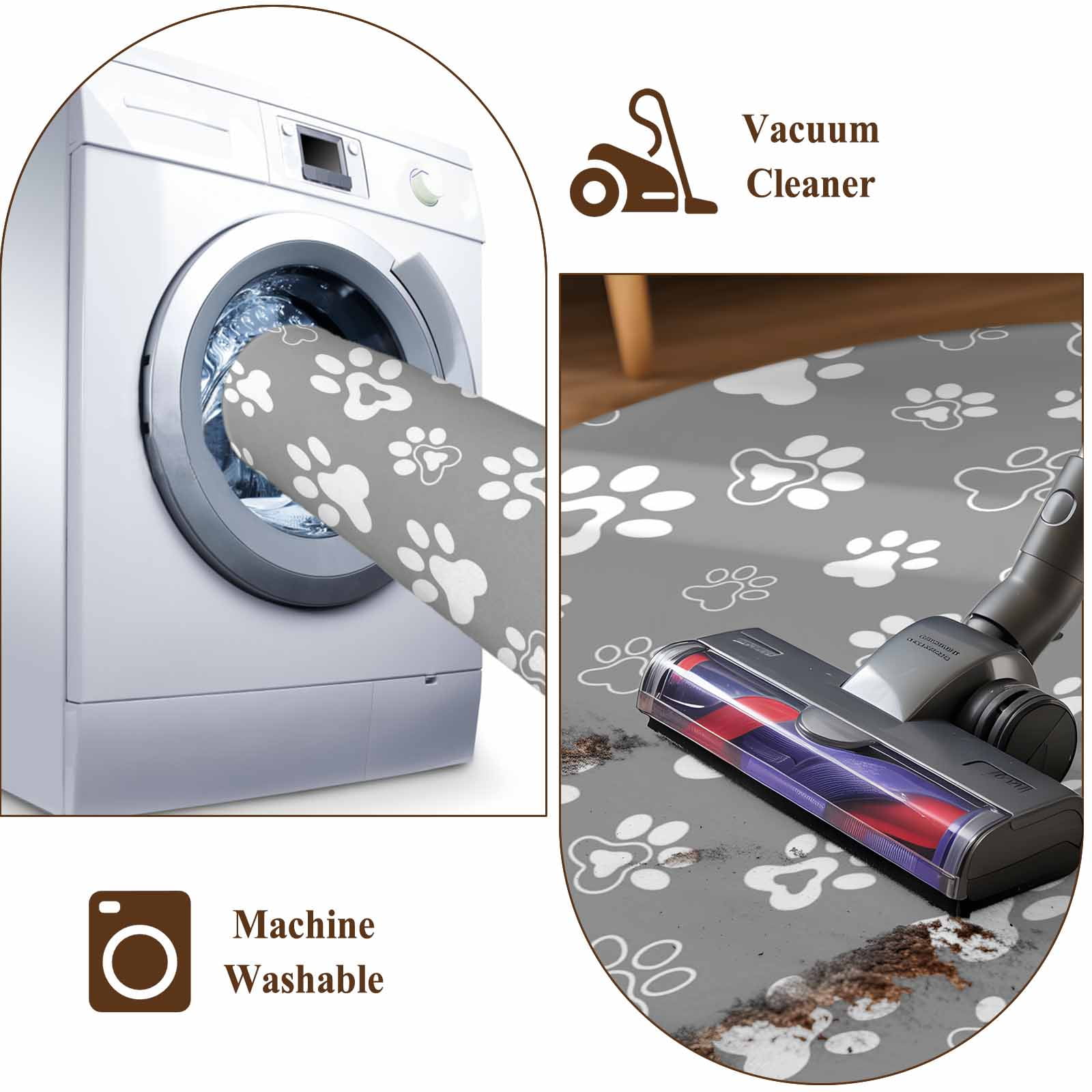 Dog Claws Entryway Rug 2'x3'&nbsp; Non Slip Front Door Mats, Grey Vintage Cartoon Funny Animals Print Entrance Rugs Indoor Outdoor Carpet, Washable Floor Mats Small Area Rug for Bedroom Kitchen