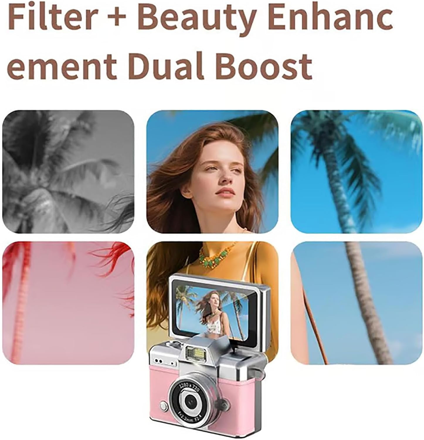 Mini Keychain Digital Camera - 1080P Classic CCD Camera with Flip Screen, 1.47in LCD, Built-in Flash & 32GB Card Included, Cute Compact for Teens, Travelers & Gifts