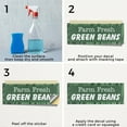 thumbnail image 5 of Farm Fresh Green Beans Vinyl Decal 24 Inch x 9 Inch Weatherproof Heavy-Duty Adhesive Backing | Nutritious Vegetables, Local Farms, Grocery Promotions | Made in USA, 5 of 6