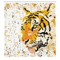 thumbnail image 3 of Ambesonne Animal Shower Curtain, Vector Wildlife Tiger, 69"Wx84"L, Orange, 3 of 5
