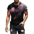 thumbnail image 2 of Leesechin Mens Fitted T Shirts Cool Graphic Tee for Men Digital Print, 2 of 5