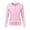 Pink, variant on Clearance! Hontri Women's Round Neck Cardigan Knitted Long Sleeved Large Yards Loose Solid Color Short Sweater Jacket Cardigan Women's Cardigan Purple M