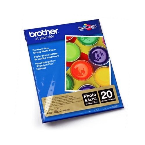 Brother Glossy Inkjet Paper, 8.5" x 11", 20 Sheets