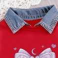 thumbnail image 6 of TOWED22 Toddler Baby Girl Clothes Cute Graphic Long Sleeve Sweatshirt Pants Sweatsuit Infant Fall Winter Outfits,Dark Purple,3-4 Y, 6 of 9