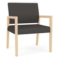 thumbnail image 1 of Pemberly Row Waiting Reception Wide Guest Chair Wood Frame in Gray, 1 of 5