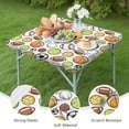 thumbnail image 4 of Baseball Football Pattern Square Fitted Tablecloth with Elastic Edge,Square Table Cover,Washable Elastic Table Cover for Home Kitchen Party Decor 36"x36", 4 of 6