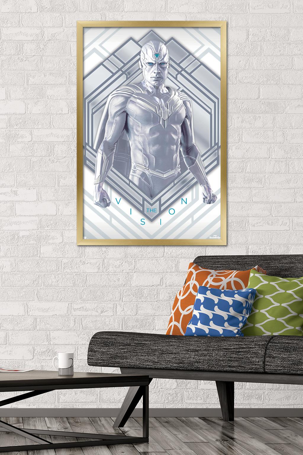 Marvel WandaVision - White Vision Wall Poster, 22.375" x 34", Framed
