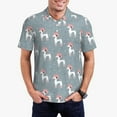 thumbnail image 4 of Vsdgher Cartoon Poodle Dog Print Men's Short Sleeve Stretch Polo Shirt, Moisture-Wicking Performance Polo Shirt, 4 of 8