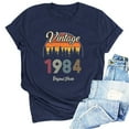thumbnail image 3 of yievot Funny T Shirts 40th Birthday Gift for Women Vintage 1984 Shirt Letter Print Retro Party Tops Casual Short Sleeve Tee, 3 of 4