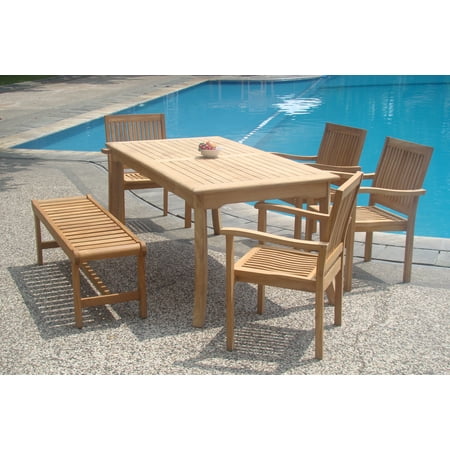 Seater Teak Garden - Teak Dining Set:6 Seater 6 Pc - 71
