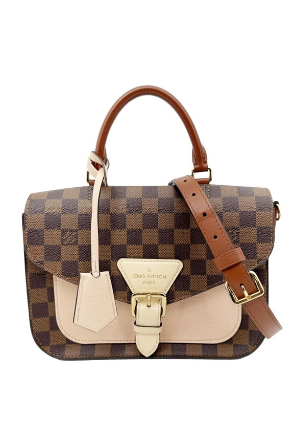 Pre-Owned Louis Vuitton Beaumarchais Damier Ebene Shoulder Bag Brown