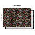 thumbnail image 6 of Red Mushroom Fern Black Pattern Summer Placemats Table Placemats Set Of 4-Linen Kitchen Washable Placemats Table Mats 11.8"x17.7" Non-Slip Heat Resistant, 6 of 6