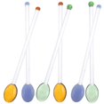 thumbnail image 2 of Glass Stir Sticks 6Pcs Swizzle Sticks For Cocktails Assorted Color Long Handle Shape Professional Household Use Suitable For Homes, 2 of 4