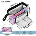 thumbnail image 3 of Nylon Fish Mouth Pencil Case with Large Capacity Zipper Pencil Pouch Pink and Blue Tie-dye Pattern Pencil Bag Organizers, 3 of 7