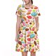 thumbnail image 1 of Balery Color Donut Vestidos sueltos de manga corta para mujer, vestidos de verano 2025, vestidos casuales de corte A con vuelo., 1 of 6