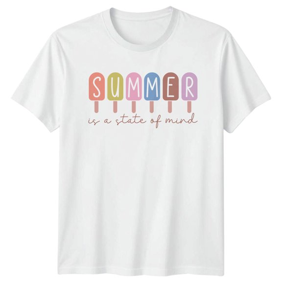 Summer State of Mind Popsicles Beach Vacation T-Shirt