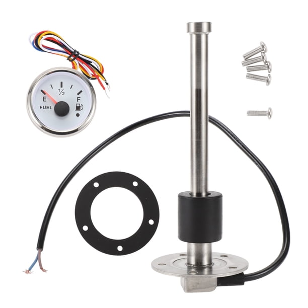 Kit de Unidad de Envío de Combustible y Medidor Unique Bargains Longitud 170mm Unidad de Envío de Combustible para Barcos Sensor de Combustible Marino Unidad de Metal Tono Plateado 1 Juego 240-33 Ohm