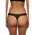 thumbnail image 3 of Women's Gossard 6276 Glossies Sheer Thong (Rich Brown XL), 3 of 4