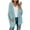 Blue, variant on Women Fuzzy Popcorn Batwing Oversized Knit Cardigan Sweaters