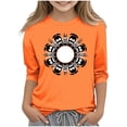 thumbnail image 2 of YUNAFFT Haut Décontracté Imprimé Créatif pour Enfants Manches 3/4 Col Rond Style Festif Ludique, 2 of 6