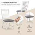 thumbnail image 4 of Giantex Set of 2 Dining Room Chairs w/Solid Wood Legs & Padded Seat Cushions, White, 4 of 6