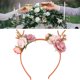thumbnail image 5 of Diadema De Astas De Reno De Flores De Moda Conde Guirnalda Floral Para Fiesta, Cosplay, Boda, Navidad, Material De PE De Alta , Suave Y Cómodo, 5 of 7