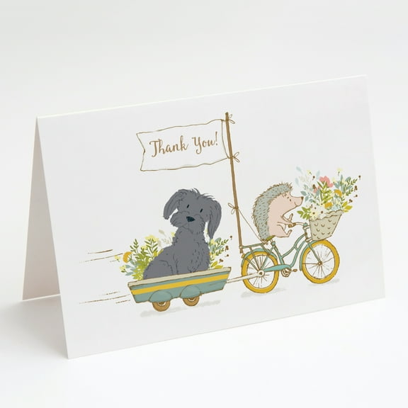 Maltese Black Greeting Cards and Envelopes Pack of 8