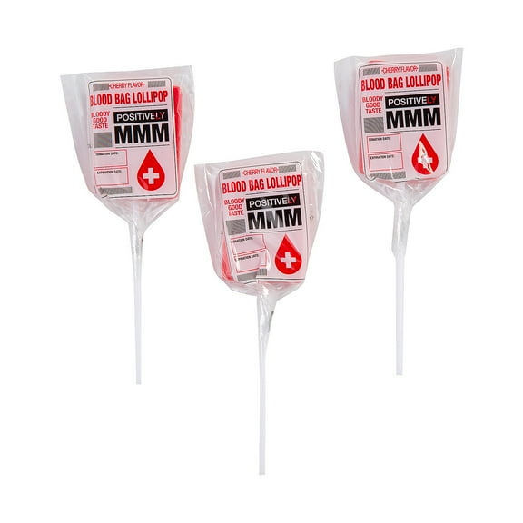 Blood Bag Character Lollipops - 30 Pieces