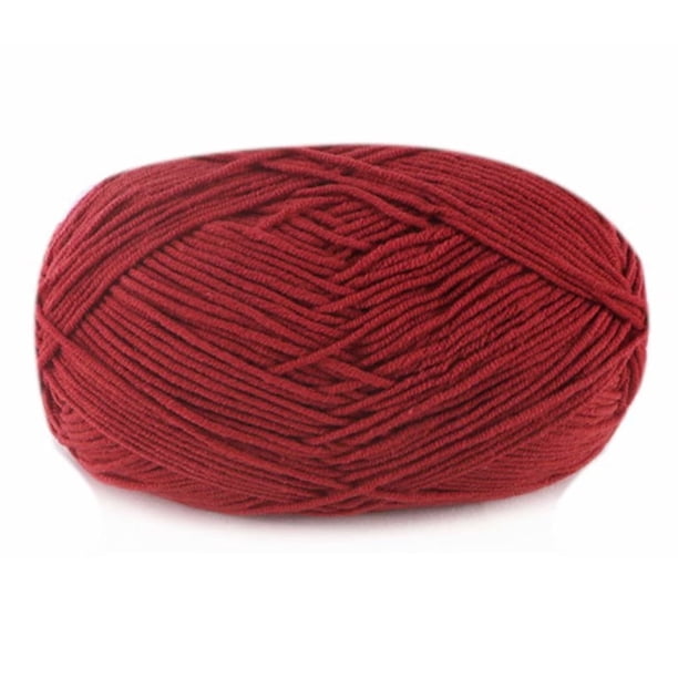 Bearachild Hilo para tejer suéter multicolor bufanda guantes paquete regalos hechos a mano artes duraderas 4 capas para tejedores principiantes Artesanía 29rojo romano profundo