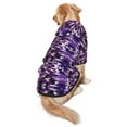 thumbnail image 5 of Dog Hoodie Pet Clothes Purple Camouflage Sweater Sweatshirts Pullover Coat for Large Medium Dogs Small, 5 of 7