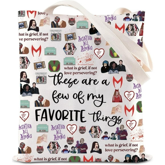 shiyou-Scarlet Witch Inspired Shopping Bag Women Superhero Tote Bag Wanda Witch Mocie Merch Super Hero Couple Gift