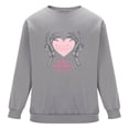 thumbnail image 4 of Ceisia Men's Regular-Fit Crew-Neck Double-Heart Hand-Drawn Printed Casual Sweatshirt Gift, 4 of 6