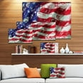 thumbnail image 4 of Designart USA Flag Abstract Art Canvas Wall Art, 4 of 4