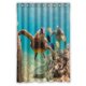 thumbnail image 1 of ABPHQTO Hawaiian Green Sea Turtle Cruises In The Warm Waters Cortina de ducha de poliéster impermeable y ganchos 120x180 cm, 1 of 1