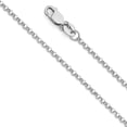 thumbnail image 2 of Wellingsale 14k White Gold Polished Solid 1.6mm Classic Rolo Cable Chain Necklace with Lobster Claw Clasp - 16", 2 of 6