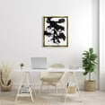 thumbnail image 2 of Modern Silhouette Brushed Shape Abstract Graphic Art Metallic Gold Framed Art Print Wall Art, 2 of 6