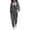 Grey, variant on QHFBli Womens Shiny Metallic 2 Piece Outfits Colorblock Holographic Jogger Long Sleeve Crop Hoodie Sweatsuit Sets